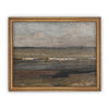 Vintage Framed Canvas Art // Framed Vintage Seascape Print // Coastal Beach Vintage Painting // Moody Farmhouse Print //#LAN-187