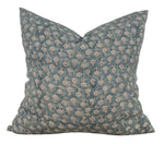 READY TO SHIP 18X18 Designer Tulsi in Teal Pillow Cover // Indigo Blue Pillow // Boho Pillow // Decorative Floral Throw Pillows