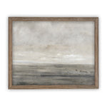 Vintage Framed Canvas Art // Framed Vintage Seascape Print // Coastal Beach Vintage Painting // Moody Farmhouse Print //#LAN-193