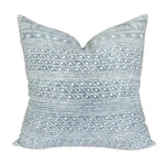 READY TO SHIP 26X26 Turandot in Aurora Pillow Cover // Modern Farmhouse Decor Pillow // Indigo Blue Washed Linen Decorative Pillow