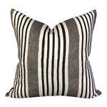 READY TO SHIP 12X18 Designer Clay McLaurin Andes Stripe Pillow Cover in Espresso// Modern Farmhouse Pillow Cover // Black Charcoal Pillow