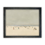 Vintage Framed Canvas Art // Framed Vintage Print // Vintage Framed Oil Painting // Coastal Beach Art // Beach House Print // #LAN-196