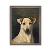 Vintage Framed Canvas Art // Framed Vintage Print // Vintage Dog Oil Painting // Vintage Dog Art // Boys Room or Nursery Print //#A-157