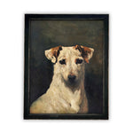 Vintage Framed Canvas Art // Framed Vintage Print // Vintage Dog Oil Painting // Vintage Dog Art // Boys Room or Nursery Print //#A-157