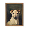Vintage Framed Canvas Art // Framed Vintage Print // Vintage Dog Oil Painting // Vintage Dog Art // Boys Room or Nursery Print //#A-157
