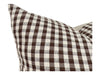 Designer "Stanton" Checkered Pillow Cover // Brown and Natural Cream Pillow Cover // Boutique Pillow Covers