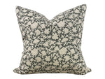 Designer "Willows" Floral Pillow Cover // Olive Green and Cream Pillow Cover // Boutique Pillow Covers // Modern Farmhouse
