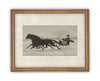 Vintage Framed Canvas Art // Framed Vintage Christmas Print // Vintage Painting //Winter Sleigh Ride // Farmhouse print //#CH-317