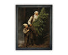 Vintage Framed Canvas Art // Framed Vintage Christmas Print // Vintage Painting // Framed Christmas Painting // Farmhouse print //#CH-316