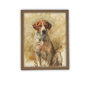 Vintage Framed Canvas Art // Framed Vintage Print // Vintage Dog Painting // Vintage Dog Art // Boys Room or Nursery Print //#A-162