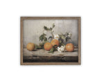 Vintage Framed Canvas Art // Framed Vintage Orange Print // Vintage Fruit // Still Life Kitchen Painting // Farmhouse print //#ST-620