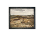Vintage Framed Canvas Art // Framed Vintage Print // Vintage Painting // Landscape //Farmhouse print //#LAN-231