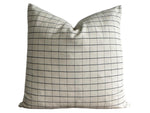 Designer Hudson Plaid Pillow Cover // Blue Plaid Pillow Cover // Boutique Pillow Covers // Modern Farmhouse