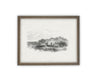 Vintage Framed Canvas Art // Framed Vintage Print // Vintage Painting // Black White Tree Sketch with Deer // Minimalist Art //#LAN-226