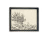 Vintage Framed Canvas Art // Framed Vintage Print // Vintage Painting // Black White Tree Sketch // Minimalist Art //#LAN-227