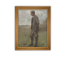 Vintage Framed Canvas Art // Framed Vintage Print // Vintage Painting // Vintage Portrait of a Man// Farmhouse print //#P-536