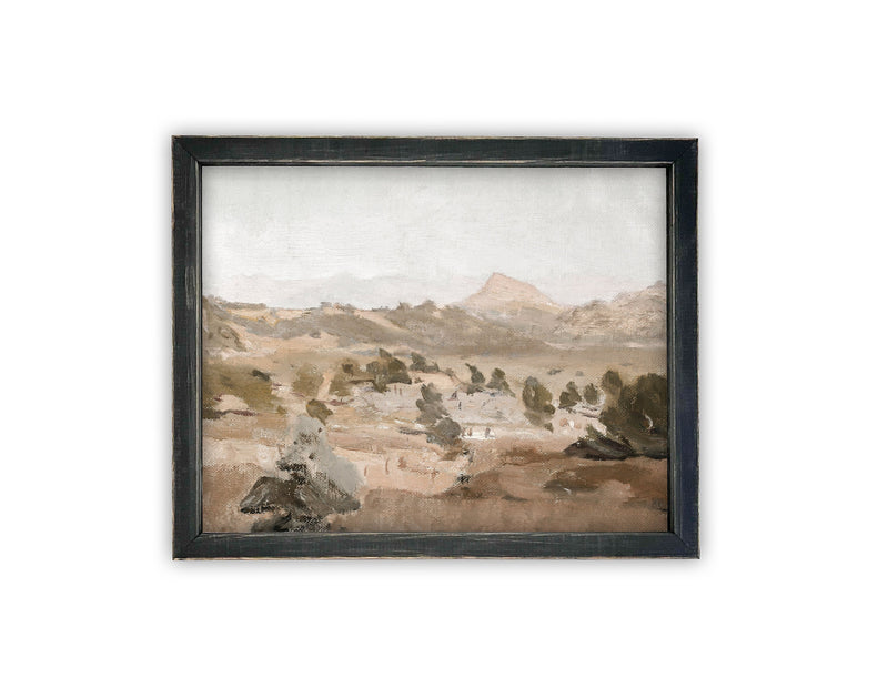 Vintage Framed Canvas Art // Framed Vintage Print // Vintage Painting // Landscape //Farmhouse print //#LAN-206