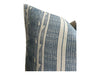 Designer Jennifer Shorto Storck Blue Pillow Cover // Modern Farmhouse Decor Pillow // Ikat Blue Washed Linen Decorative Pillow