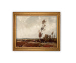 Vintage Framed Canvas Art // Framed Vintage Print // Vintage Painting // Fall Autumn Landscape // Farmhouse print // #LAN-119