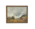 Vintage Framed Canvas Art // Framed Vintage Print // Vintage Painting // Country Landscape // Farmhouse print //#LAN-222