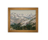 Vintage Framed Canvas Art // Framed Vintage Print // Vintage Painting // Vintage Landscape with Mountains // Farmhouse print //#LAN-224